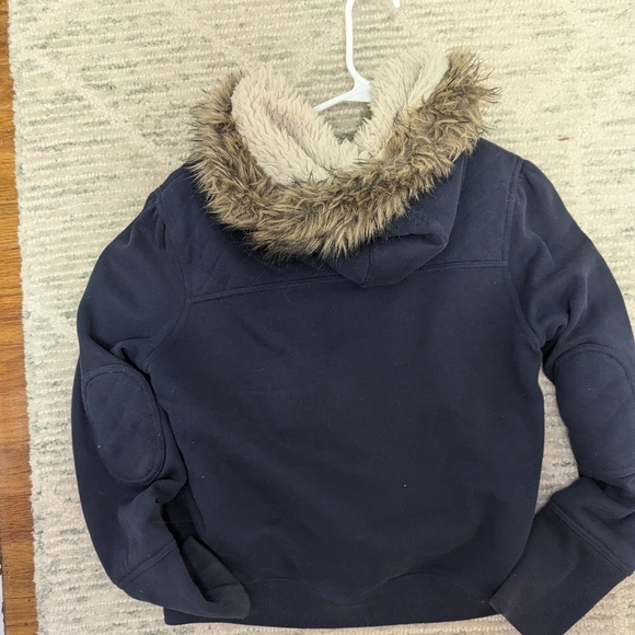 Blue jacket with fur hood - Picture 10 of 11